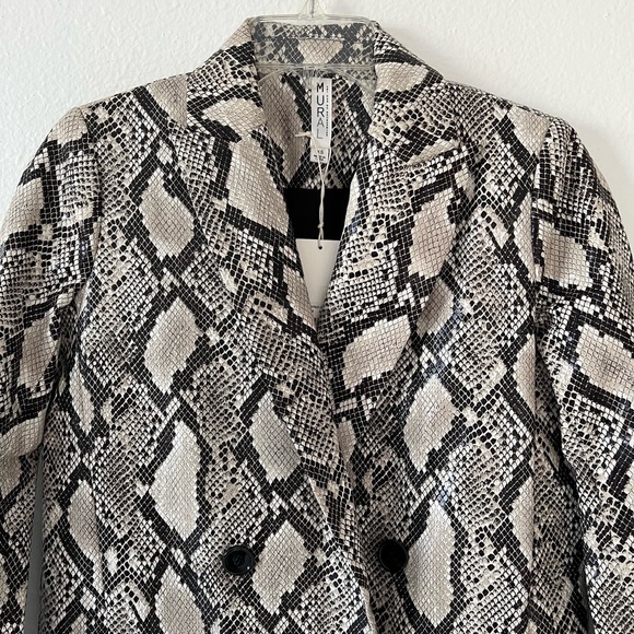 Mural Snakeskin Faux Leather Jacket - Picture 4 of 16